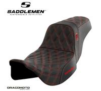 SITZBANK HARLEY TOURING SADDLEMEN Pro Series SDC Performance SC80807RED 2-Up ...