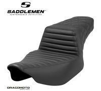 SITZBANK HARLEY TOURING SADDLEMEN Step-Up 823-07E-176 2-Up Seat Schwarz GelCo...