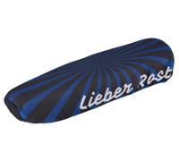 Sitzbankschoner Motiv - Lieber Rost statt Plaste blau-schwarz Simson S51,S70 ua