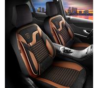 Sitzbezüge passend für Ford Transit Nugget Alcantara in Schwarz-Braun mit Tasche