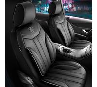 Sitzbezüge passend für Ford Transit Nugget in Schwarz-Grau mit Rückentasche