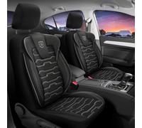 Sitzbezüge passend für Ford Transit Nugget in Schwarz-Grau mit Rückentasche