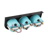 SIXRUN Universelles Dreifach-Instrumentenset für Autos, 52-mm-Messgerät für Öldruck, Wassertemperatur und Voltmeter für 12-V-Benzinmotoren mit 4, 6 oder 8 Zylindern, Pkw, Boote un