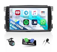 SIXTOP 6+128G 8 Kern Android 13 CarPlay Android Auto Autoradio für Mercedes Benz Smart Fortwo 451 2005-2010 Autoradio Mit Bildschirm 9 Zoll mit Bluetooth GPS FM RDS WiFi DSP/EQ+Rückfahrkamera