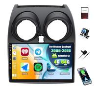 SIXWIN 4+64G Android 13 Autoradio mit CarPlay/Android Auto/Mirror Link für Nissan Qashqai 1 J10 2006-2013,9 Zoll HD Touchscreen Unterstützt WiFi GPS Bluetooth 5.0 FM/RDS 32EQ