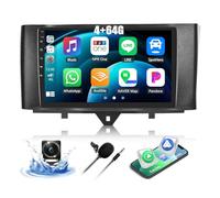 SIXWIN 4+64G Android 15 Autoradio für Mercedes-Benz Smart Fortwo 2011-2015 mit Carplay/Android Auto/Mirrorlink,9 Zoll HD Touchscreen Unterstützt WiFi/GPS/FM/RDS/Bluetooth 5.0/32EQ/SWC+Rückfahrkamera