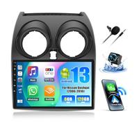 SIXWIN 6G+128G 8 Core Android 13 Autoradio für Nissan Qashqai 1 J10 2006-2016 Wireless CarPlay Android Auto DSP,9"" Touchscreen Bildschirm mit WiFi GPS Bluetooth 5.0 MirrorLink FM/RDS+Rückfahrkamera