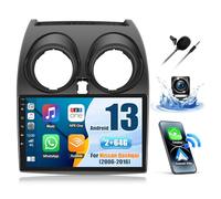 SIXWIN Android 13 Autoradio für Nissan Qashqai J10 2006-2016 mit Wireless CarPlay Android Auto 9 Zoll Bildschirm Touch Bluetooth Mirror Link WiFi GPS FM RDS SWC+Rückfahrkamera Mic