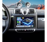 SIXWIN Qualcomm 8 Core 4+64G Android 15 für Mercedes Benz Smart Fortwo 2005-2010 Autoradio mit CarPlay/Android Auto/DSP,9 Zoll Touchscreen mit WiFi6 GPS Bluetooth FM/RDS EQ+Rückfahrkamera