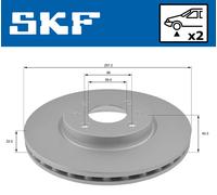 SKF Bremsscheibe vkbd80064v2 258mm 22mm für PEUGEOT FIAT LANCIA ALFA ROMEO CITROËN