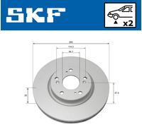 SKF Bremsscheibe vorne rechts links belüftet 293mm für HONDA VKBD 80289 V2