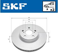 SKF Bremsscheibe vorne rechts links belüftet 275mm für TOYOTA SUBARU VKBD 80423 V2