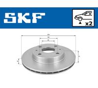 SKF Bremsscheibe vorne rechts links belüftet 234mm für TOYOTA SUBARU DAIHATSU VKBD 80632 V2