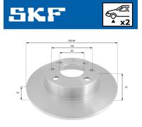 Skf Bremsscheibe [Hersteller-Nr. VKBD80941S2] für Vauxhall, Bedford, Opel