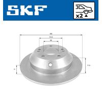Bremsscheibe SKF VKBD 90329 S2 für, Hinterachse