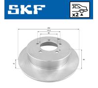 SKF Bremsscheibe hinten rechts links voll 302mm für MITSUBISHI PEUGEOT CITROËN VKBD 90373 S2