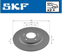 SKF Bremsscheibe vkbd90542s2 284mm 10mm für KIA HYUNDAI