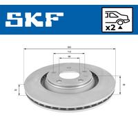 SKF Bremsscheibe VKBD90779V2 hinten belüftet 300 mm Hinterachse 2 Stück für Audi