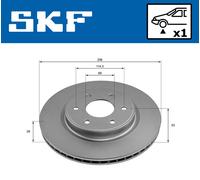 SKF Bremsscheiben innenbelüftet Ø296mm für Nissan NP300 Navara Pick-up D23 D40