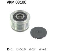 SKF | Generatorfreilauf (VKM 03100) passend für VW, Seat, Skoda, Audi, Ford, LTI