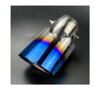 SKINII Auspuffblenden Für Mitsubishi Für Outlander 2013-2019 Edelstahl Rohr Chrom Auto Auspuff Schalldämpfer Auto-Heckhals Endrohre (Color : Blau)