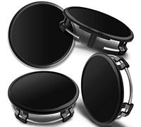 SkinoEu 4 x 75 mm Nabendeckel Felgendeckel Kompatibel mit Mercedes Benz Radnabenabdeckung Nabenkappen Felgenkappen Radkappen Alufelgen B66470207 / B66470200 Schwarz cm 0