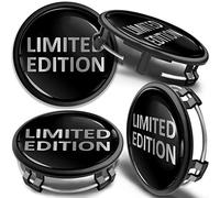SkinoEu 4 x 75 mm Nabendeckel Felgendeckel Kompatibel mit Mercedes Benz Radnabenabdeckung Nabenkappen Felgenkappen Radkappen Alufelgen B66470207 / B66470200 Schwarz Silber cm 27