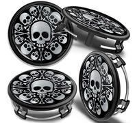 SkinoEu Nabendeckel 75mm Schwarz kompatibel mit Mercedes Benz 4er Set Nabenkappen passend für OEM B66470207 B66470200 cm 10