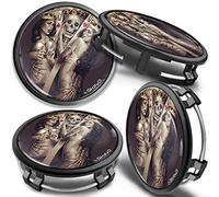 SkinoEu Nabendeckel 75mm Schwarz kompatibel mit Mercedes Benz 4er Set Nabenkappen passend für OEM B66470207 B66470200 cm 23