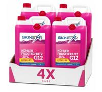 SkinStar Kühlerfrostschutz G12-35°C 20L Kühlmittel Frostschutzmittel Auto | Gebrauchsfertiges Motorkühlmittel rosa: Frostschutz bis -35°C, silikatfrei, Long Life für 250.000 km oder 5 Jahre
