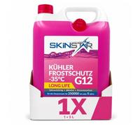 SkinStar Kühlerfrostschutz G12-35°C 5L Kühlmittel Kühlwasser Auto | Gebrauchsfertiges Motorkühlmittel rosa: Frostschutz bis -35°C, silikatfrei, Long Life für 250.000 km oder 5 Jahre