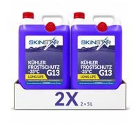 SkinStar Kühlerfrostschutz G13-35°C 10L Kühlmittel gebrauchsfertig Auto | Gebrauchsfertiges Motorkühlmittel lila: Frostschutz bis -35°C, silikatfrei, Long Life für 250.000 km oder 5 Jahre