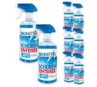 SkinStar Scheibenenteiser bis -40°C | Enteisungsspray für Windschutzscheiben | schnelles & kratzfreie Auto-Enteisung | klare Sicht Winter | Nano-Technologie (4l)