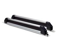 VDP Skiträger Silver Ice ausziehbar + Dachträger/Relingträger LION1 kompatibel mit Seat Ateca (5 Türer) ab 16