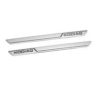 Skoda 57H071303A Einstiegsleisten hinten Türschweller Zierleisten, selbstklebend, mit Kodiaq Schriftzug, silber