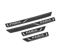 Skoda 6V0071310A Einstiegsleisten Carbon Optik 4X Leisten vorn+hinten Zierstreifen mit Fabia Schriftzug