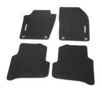 Skoda 6V1061404A Fußmatten Standard Textilfußmatten 4X Stoffmatten, schwarz, mit Fabia Schriftzug