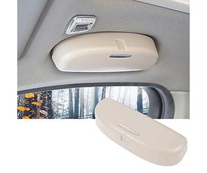 SKTU Auto Sonnenbrillenhalter für BMW 1er 3er 5er 7er X1 X3 X5 X7 Brillenetui Glasses Case Holder Auto Innenraum (Beige)