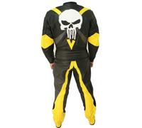 Skull/Schadel Lederkombi Leder Bikeranzug Rennen Motorrad Lederjacke Hose-XS-4XL