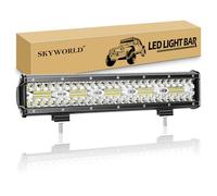 SKYWORLD LED Arbeitsscheinwerfer Bar 15 Zoll 300W LED Scheinwerfer 12V 24V Flutlicht Reflektor Combo Arbeitslicht Zusatzscheinwerfer für Auto Offroad Traktor Bagger PKW LKW KFZ SUV UTV ATV