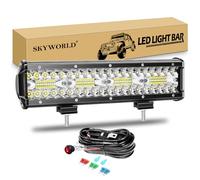 SKYWORLD LED Arbeitsscheinwerfer Bar 30.4cm 240W LED Scheinwerfer 12V 24V Arbeitslicht Zusatzscheinwerfer mit Kippschalter Kabelbaum für Auto Offroad Traktor PKW LKW SUV UTV ATV