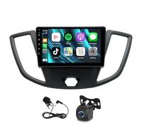 Slakerbe Android 13 Autoradio 2 Din mit Carplay Android Auto kompatibel mit Ford Transit Custom Tourneo 2013-2019, 2G+32G 9 Zoll Auto Radio Stereo mit Bluetooth Navi WiFi FM RDS Rückfahrkamera Mic