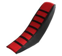 Slakerbe Weiche Motorrad Sitzbezug,Rutschfestes PVC Motorrad Sitzkissen Sonnenschutz Motorrad Sitzbankbezug Motorrad Gestreiftes Dickes Kissen Sitz Ersetzen, Rot