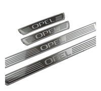 SLHXQ 4 Stück Auto Einstiegsleisten Schutz für Opel Grandland EV (Elektro) ab 2025, Edelstahl Äußere Trittplatten Kratzschutz Türschweller Rutschfestes Aufkleber Auto Zubehör