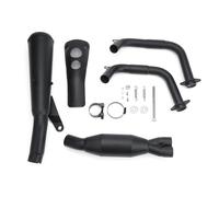 Slip-On Für Kawasaki Für Vulcan 650 Für Vn650 2015-2022 Motorrad Schalldämpfer Auspuff Rohr Mit Hitzeschild Kit Motorrad Auspuff Verbindungsrohr(Single Pipe)
