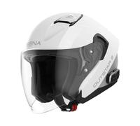 Smart Helm Sena Outstar 2 Weiß Mesh Wave Intercom Motorradhelm Jethelm, M M weiß