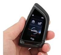 Smart Remote Autoschlüssel, Smart Key Fob mit LCD Bildschirm, Keyless Entry Auto Lock Schlüsselanhänger, Universal Car Key Fob Ersatz für One Click Start Car (Schwarz)