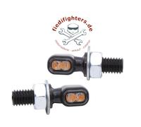HIGHSIDER smart Vision-TS LED Blinker Gehäuse Schwarz / Linse Rauchgrau (Paar), Vorn & Hinten