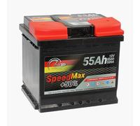 SMC Autobatterie Speed Max 55Ah L1 520A EN 12v PKW Ersetzt 44Ah 45Ah 50Ah 52Ah 54Ah 75Ah Starterbatterie wartungsfrei- Maße der Batterie: 20,7 x 17,5 x 19,0 cm - Pluspol rechts (DX+)