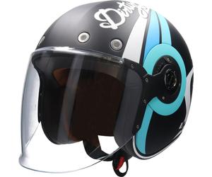 SMK RETRO JET SPEED TT Jethelm matt blau-schwarz XS